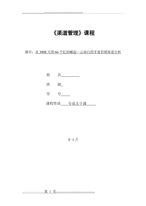 云南白药渠道分析(8页).doc