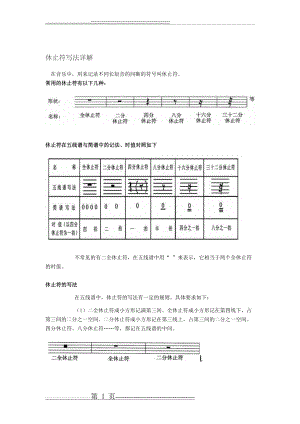 休止符写法详解(2页).doc
