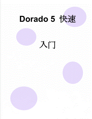 Dorado 5 快速入门(53页).doc