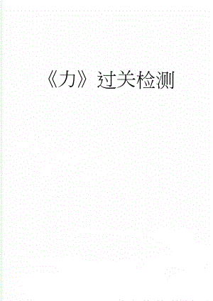 力过关检测(7页).doc