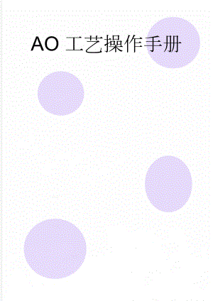 AO工艺操作手册(10页).doc
