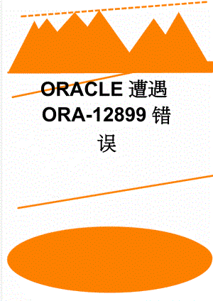 ORACLE遭遇ORA-12899错误(8页).doc