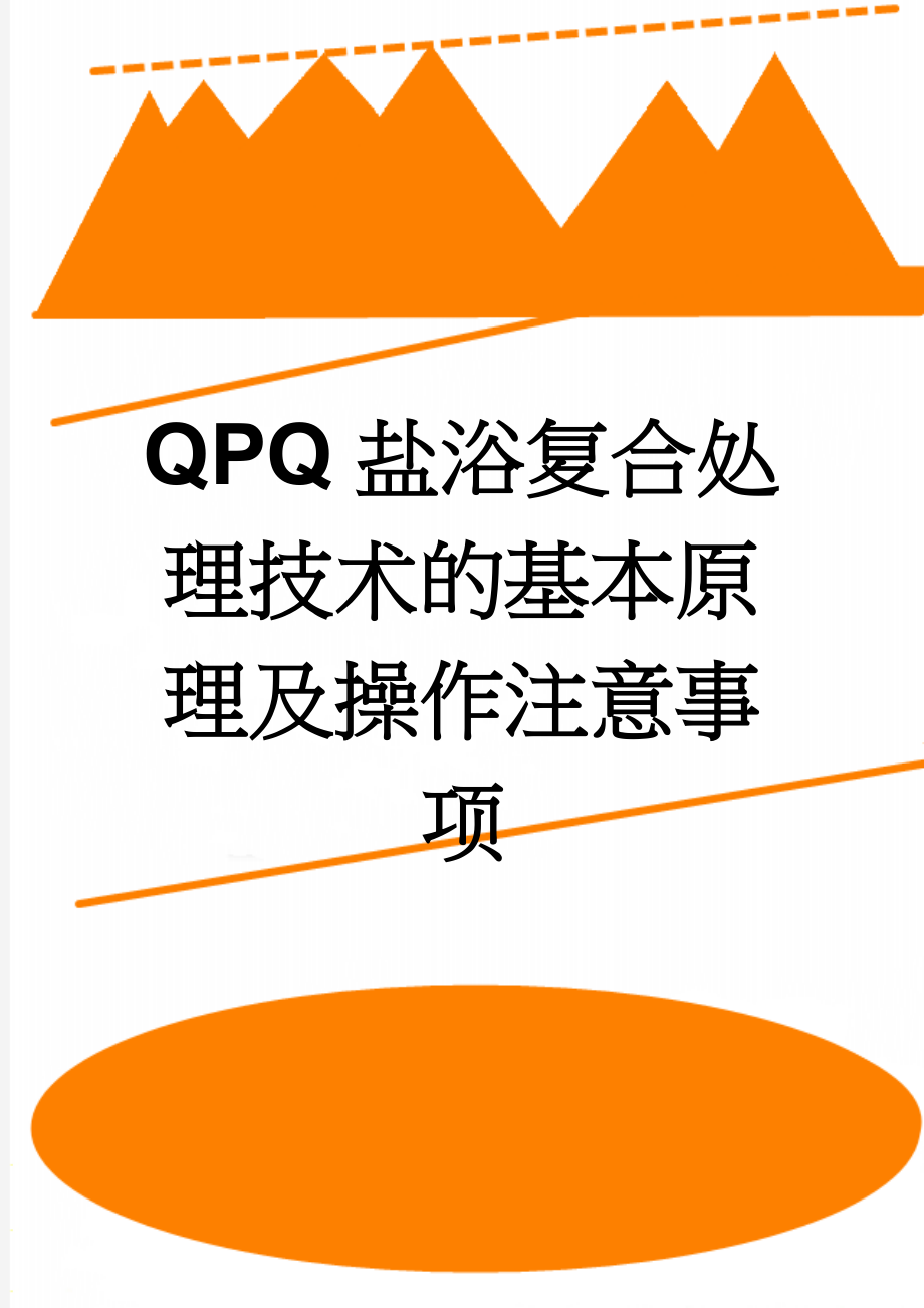QPQ盐浴复合处理技术的基本原理及操作注意事项(10页).doc_第1页