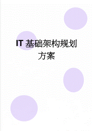 IT基础架构规划方案(10页).doc