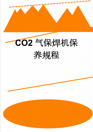 CO2气保焊机保养规程(2页).doc