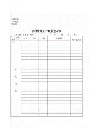 农村家庭人口现状登记表(3页).doc