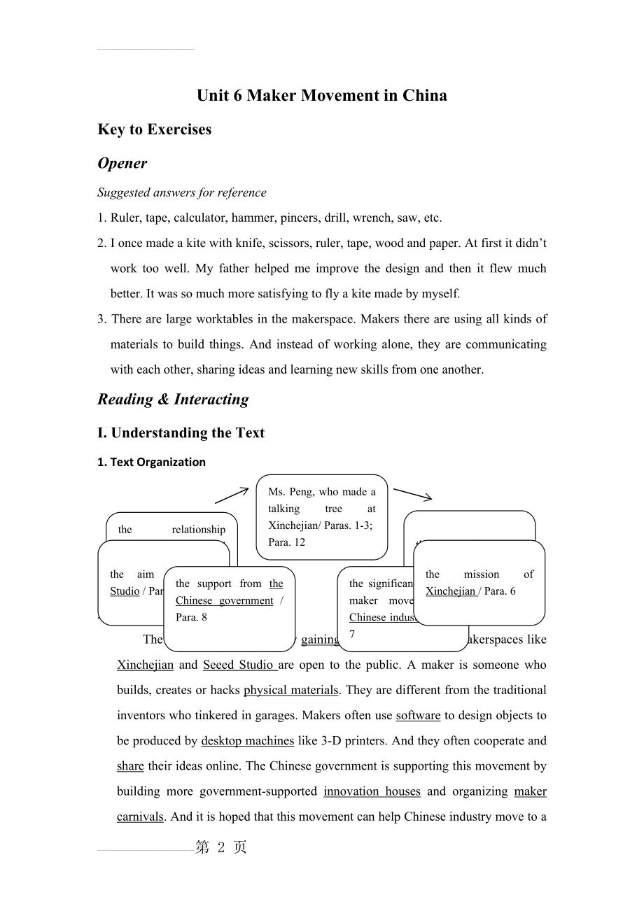 全新版大学进阶英语第二册第六单元答案(8页).doc_第2页