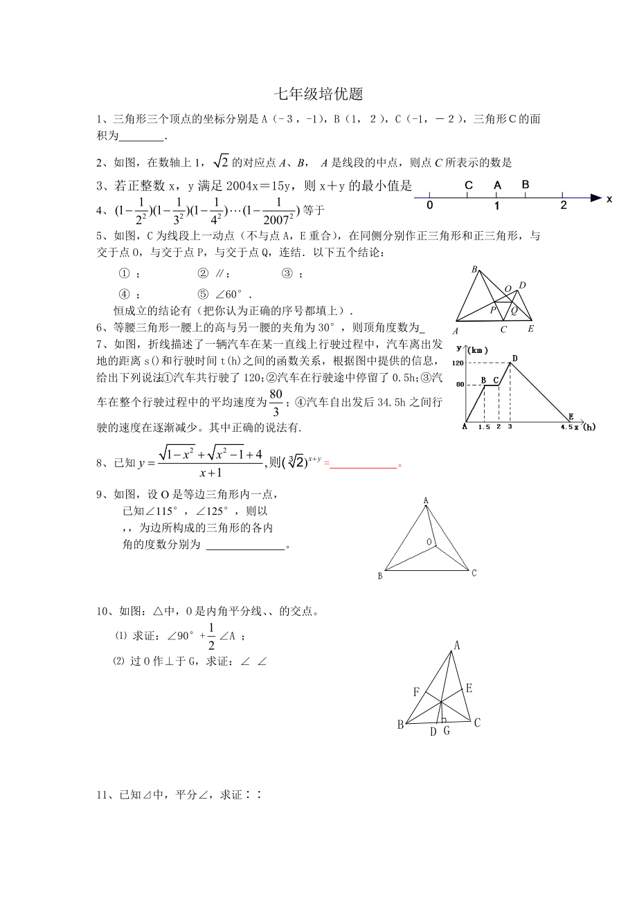 北师大版七年级数学培优练习.doc_第1页