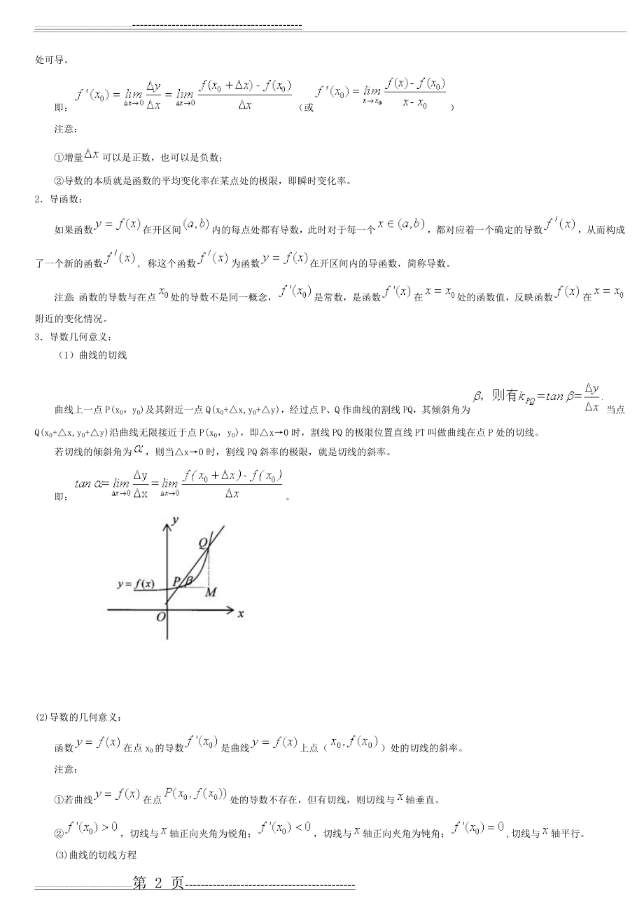 导数的概念、导数公式与应用(10页).doc_第2页