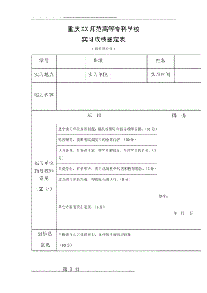 实习成绩鉴定表(2页).doc