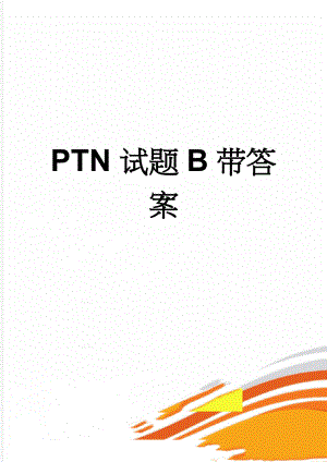 PTN试题B带答案(7页).doc