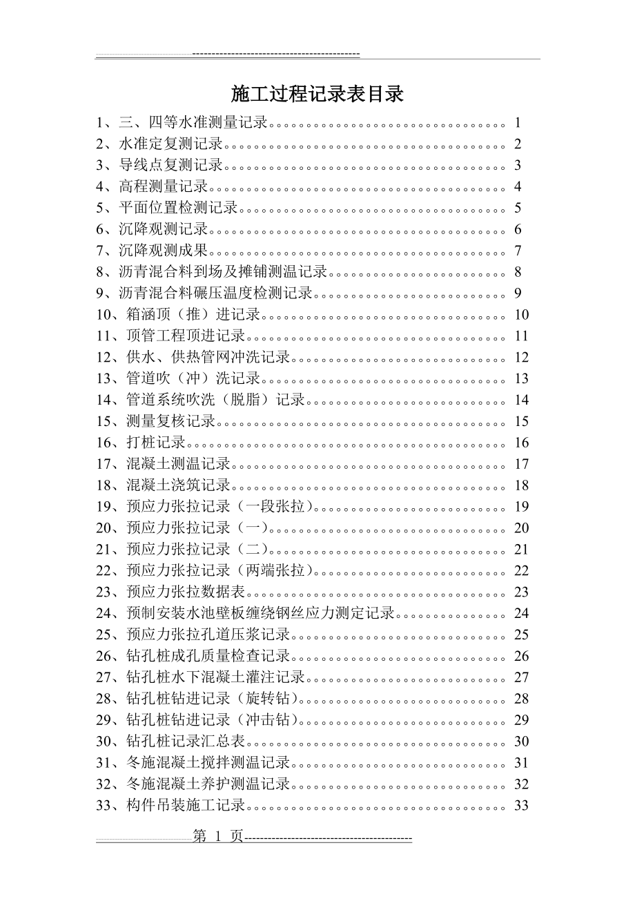 施工过程记录表(70页).doc_第1页