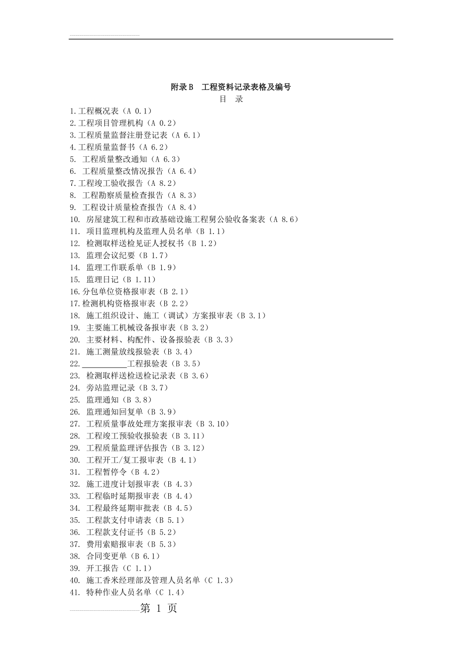 江西省建筑工程资料记录表格(354页).doc_第1页