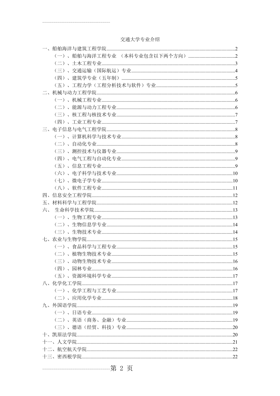 上海交通大学专业介绍(49页).doc_第2页