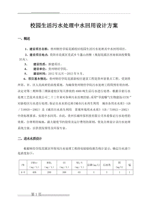 校园生活污水处理中水回用设计方案(64页).doc