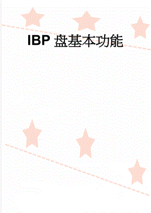 IBP盘基本功能(3页).doc