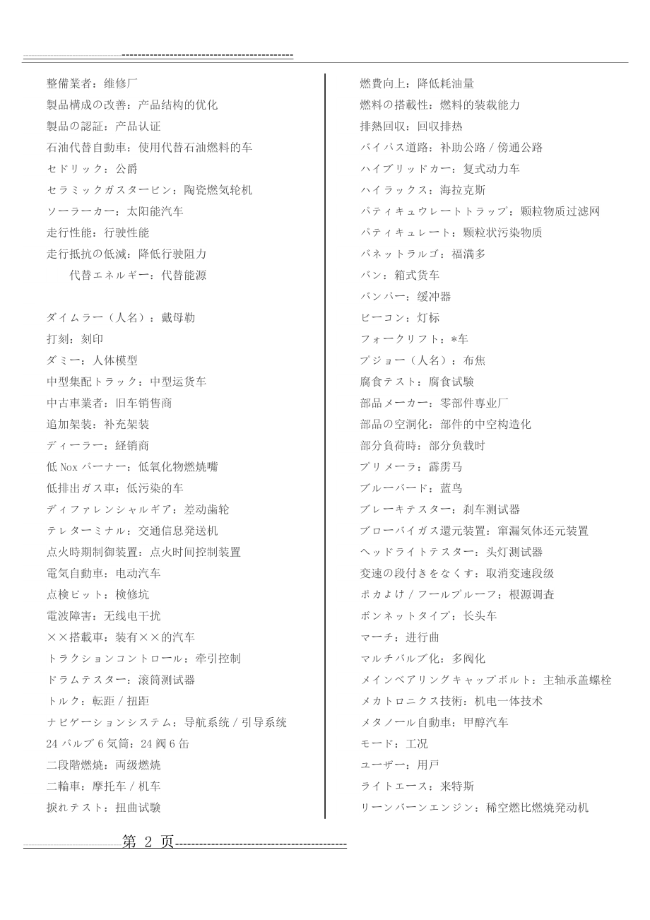 汽车相关日语词汇(9页).doc_第2页
