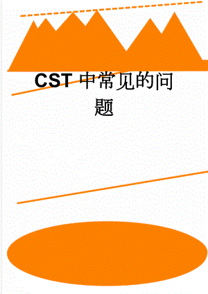 CST中常见的问题(4页).doc