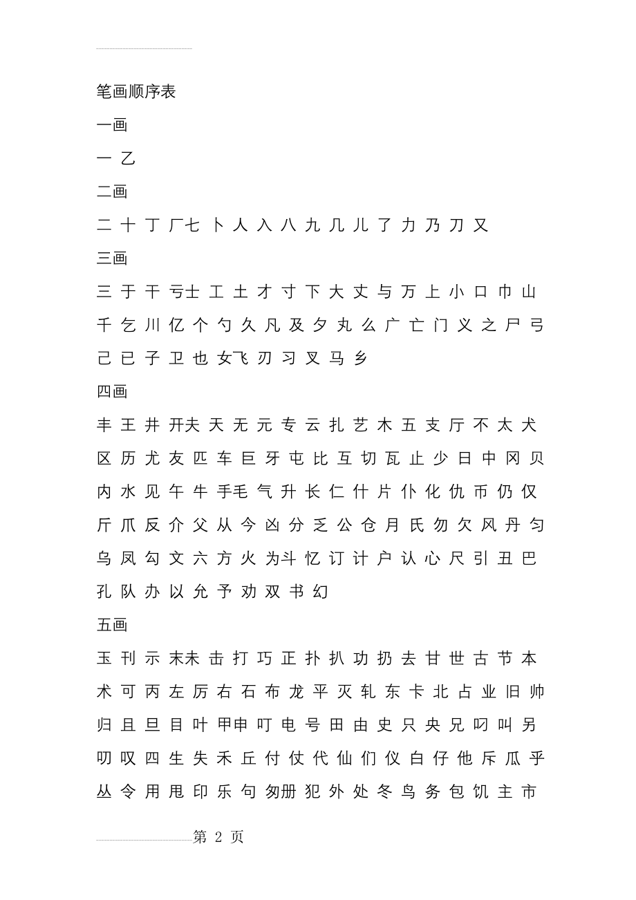 《现代汉语常用字表》常用字(2500字)(9页).doc_第2页