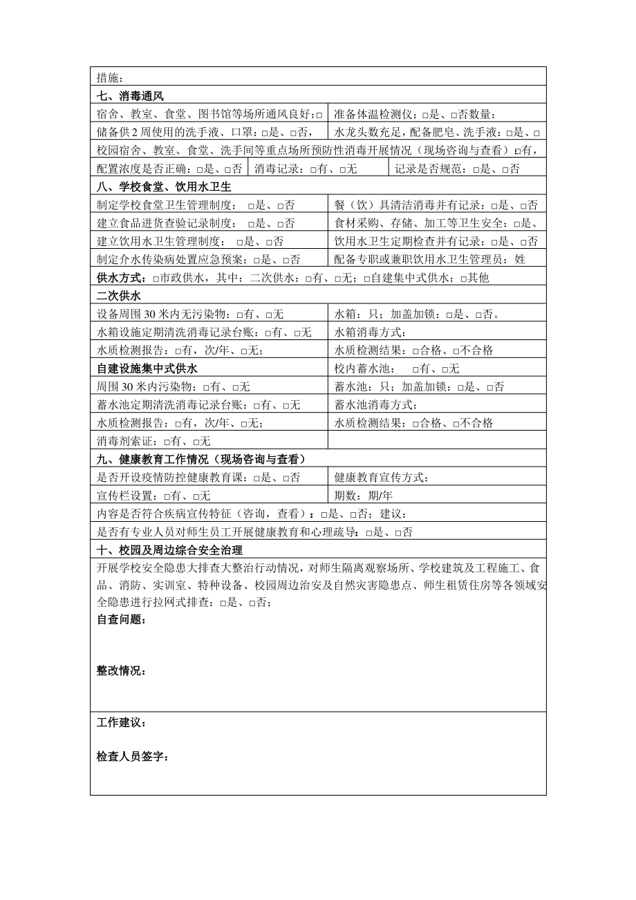 中小学疫情防控工作督查表.pdf_第2页
