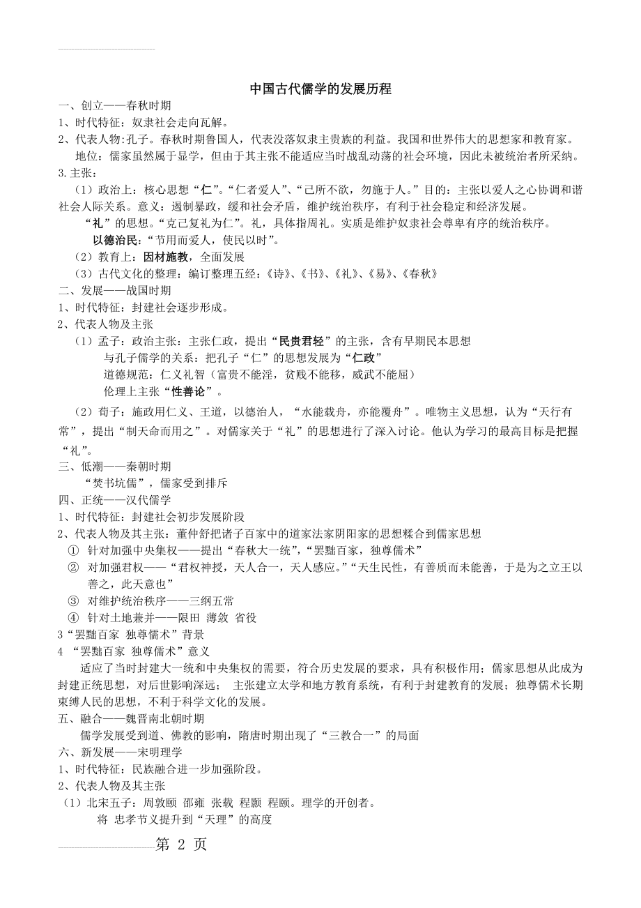 儒学的发展历程(4页).doc_第2页