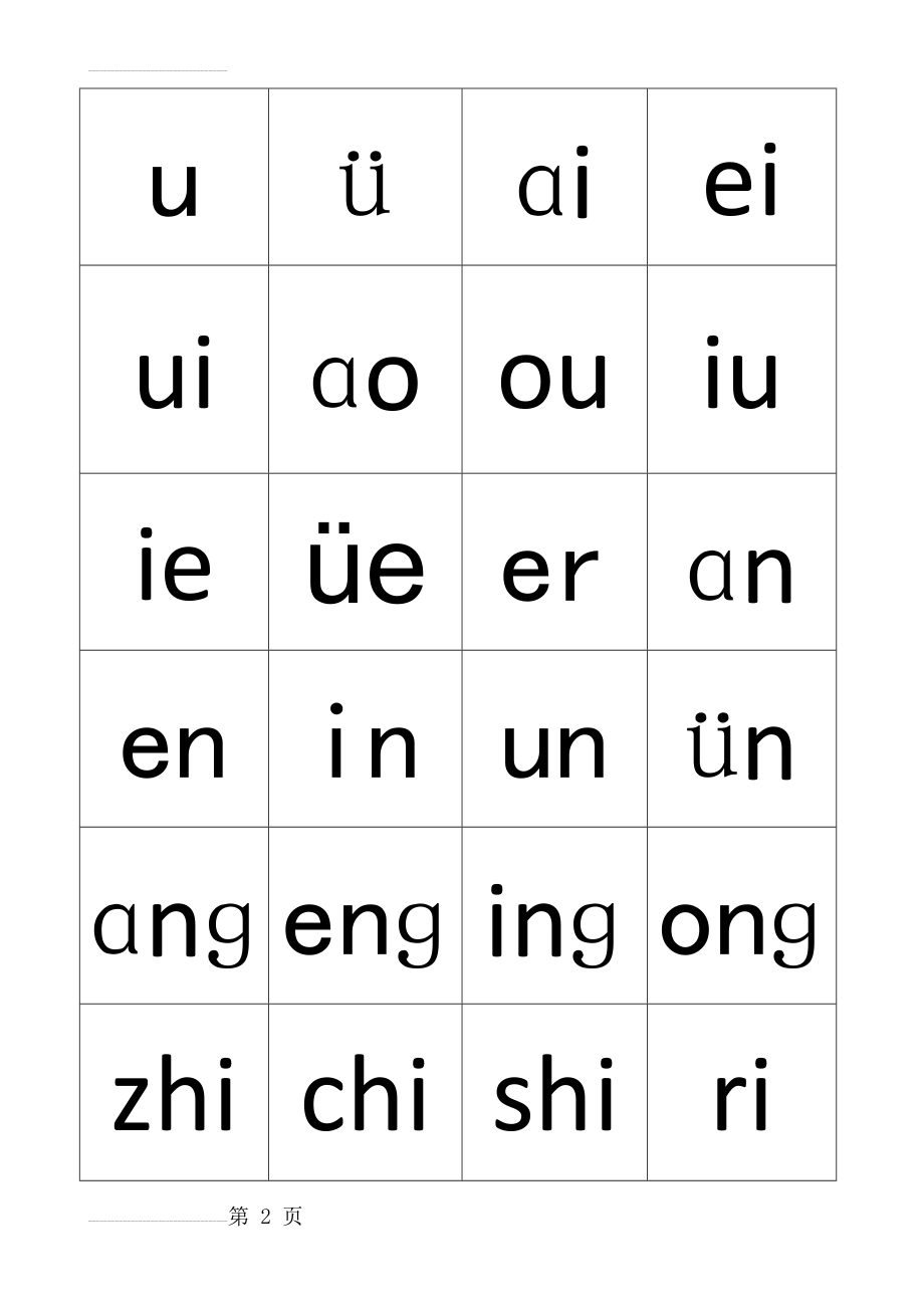 汉语拼音表A4纸打印(5页).doc_第2页