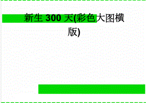 新生300天(彩色大图横版)(314页).doc