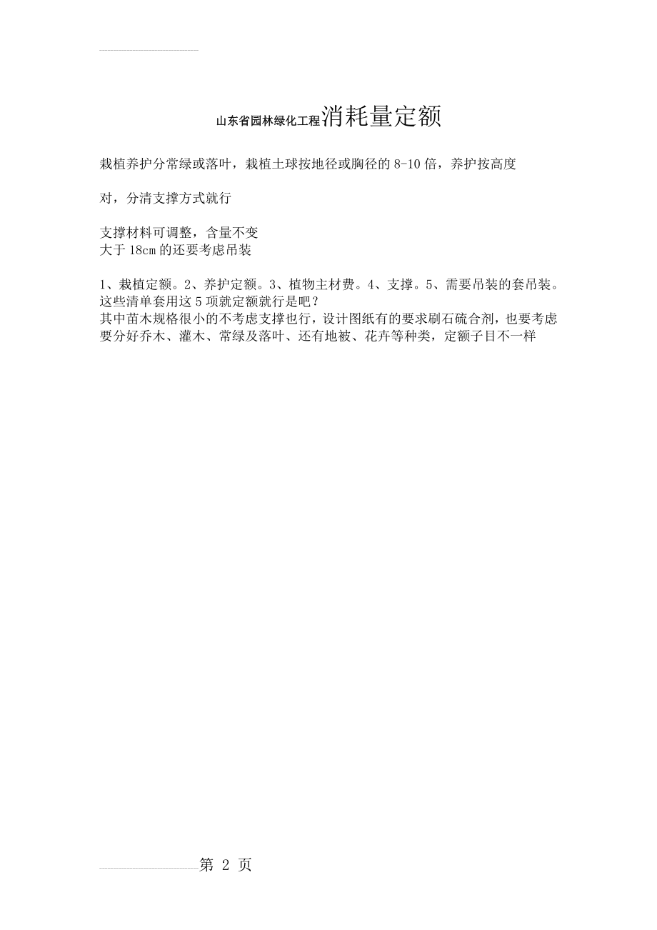 山东省园林绿化工程消耗量定额(17页).doc_第2页