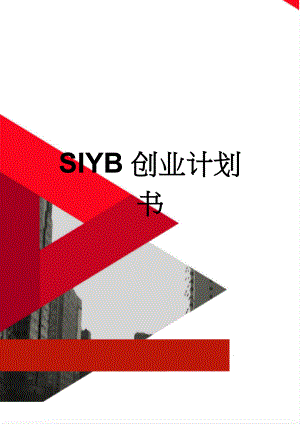 SIYB创业计划书(13页).doc