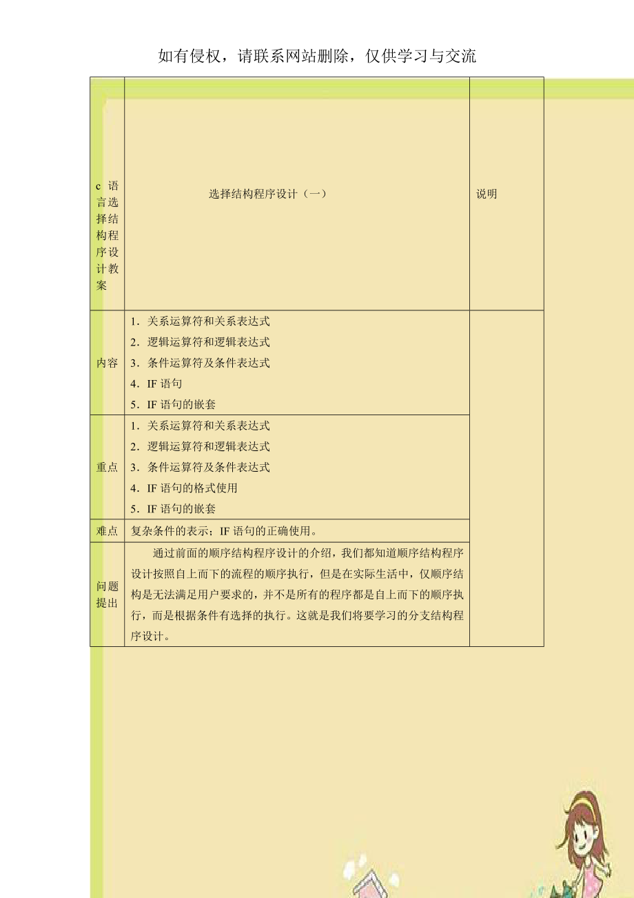c语言选择结构程序设计教案.doc_第1页