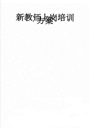 新教师上岗培训方案(11页).doc