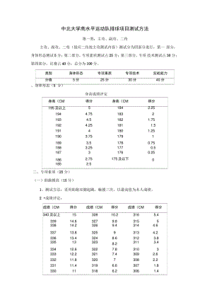 中北大学高水平运动队排球项目测试方法.pdf