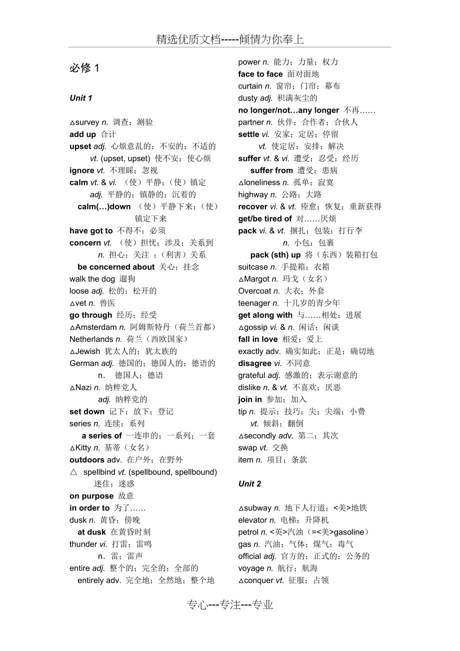 人教版高中英语全部单词表分册(共41页).doc_第1页
