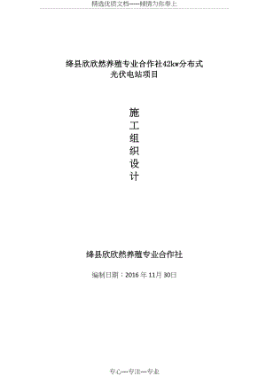分布式光伏电站施工方案(共5页).doc